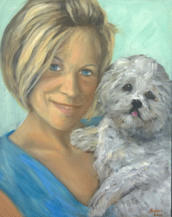 Frau mit Hund